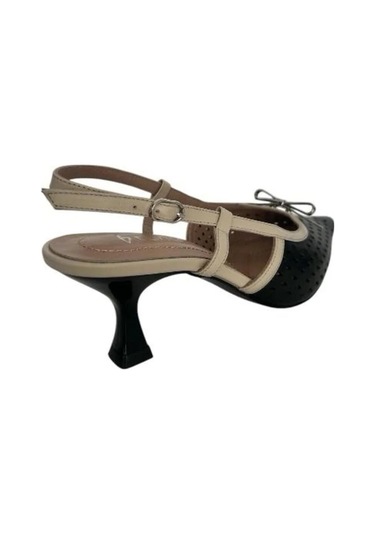 Kemal Tanca 871 8570 Kadın Topuklu Ayakkabı Stiletto Siyah-bej