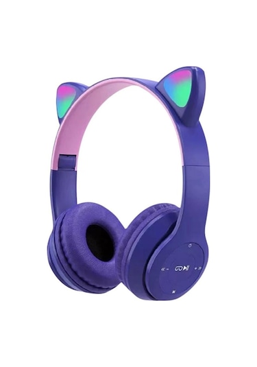 Peeq P47M Katlanabilir Kedi Kulak Kablosuz Bluetooth Kulak Üstü Kulaklık