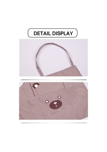 Ranyeek Mutfak Yağlık Ve Kirlilikten Koruyucu, Piyasa Desenli Ayı Desenli, Poliester Materyal, Kollüksüz, Pratik Cep Li, Pembe Fantezi Apron