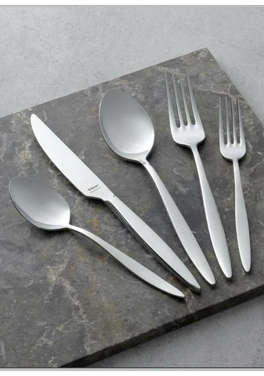 Hisar Mercury 84 Parça Çelik Çatal Kaşık Bıçak Seti - Gri