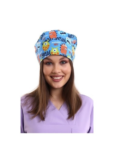 Monster Desenli Cerrahi Bone - Doktor Bone-Standart-2108 Monster