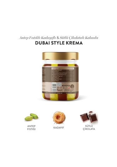 Sütlü Çikolatalı Antep Fıstığı Kreması Juva Dubai Style, 200g