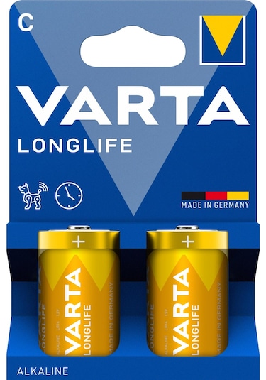 Longlife Alkalin Pil C, Lr14, 1,5v, 2'li Paket