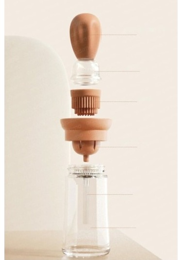 Silikon Hazneli Fırçalı Yağdanlık Çok Renkli