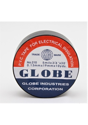 Globe Pvc Elektrik İzolasyon Bant "0.13x19x10yards" Siyah