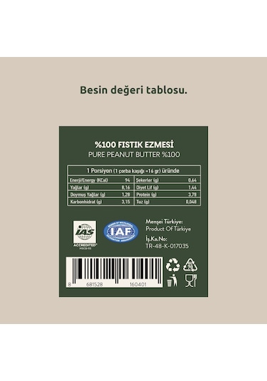 Kocamaar Çiftliği Fıstık Ezmesi 205 G