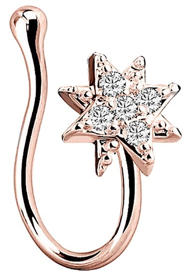 Suntek Sahte Burun Halkaları 18g Dudak Kulak Septum Altın-gül Altın