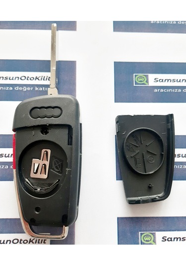 Audi Sustalı Kumanda Kabı 3 1 Buton Panik Butonlu Logolu