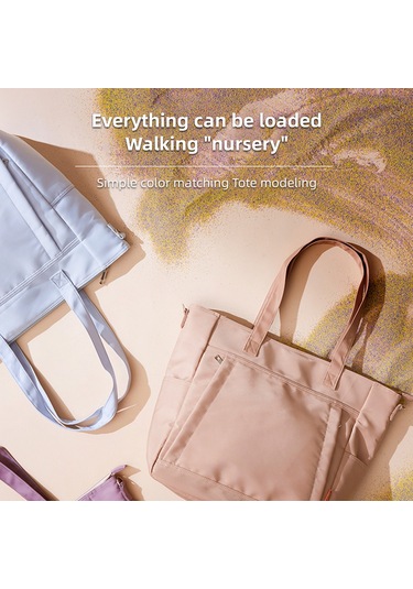 Reedark Insular 20l Nylon Çanta: Müm Anne Çantası, 9 Cep, Islak Çanta, Değişim Matı, Bebek Arabası Askısı, Su Geçirmez, Mor Mor