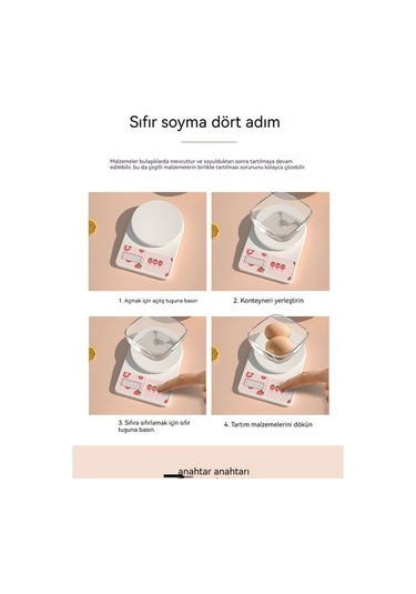 Dancemonkey Pratik Ev Mutfak Terazisi - Pembe Pembe