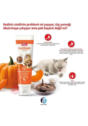Kediler İçin Tüy Yumağı Önleyici Malt 100ml