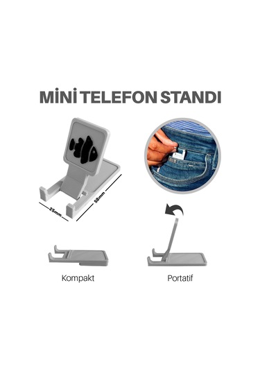 Hergele Masaüstü Mini Cep Telefon Standı - Balıklı Telefon Tutucu