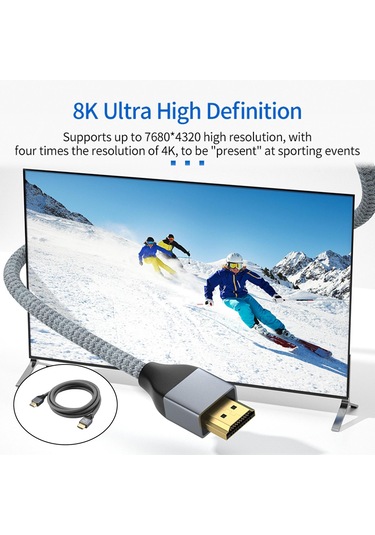 Suntek 2.1 Kablo 8k 60hz 4k 120hz Yüksek Hızlı Video 1,2-metre