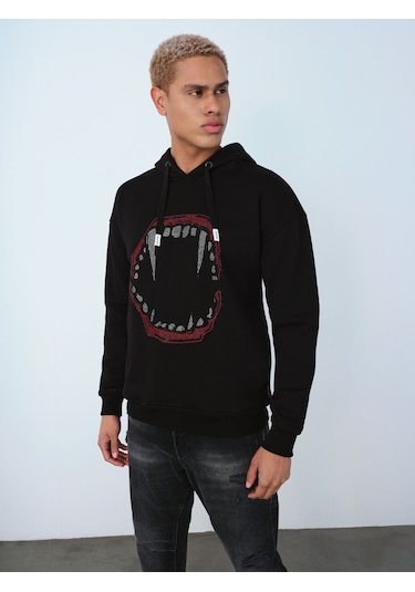 LOFT Oversize Erkek Sweatshirt Lf2036919 Q1.v1 Siyah
