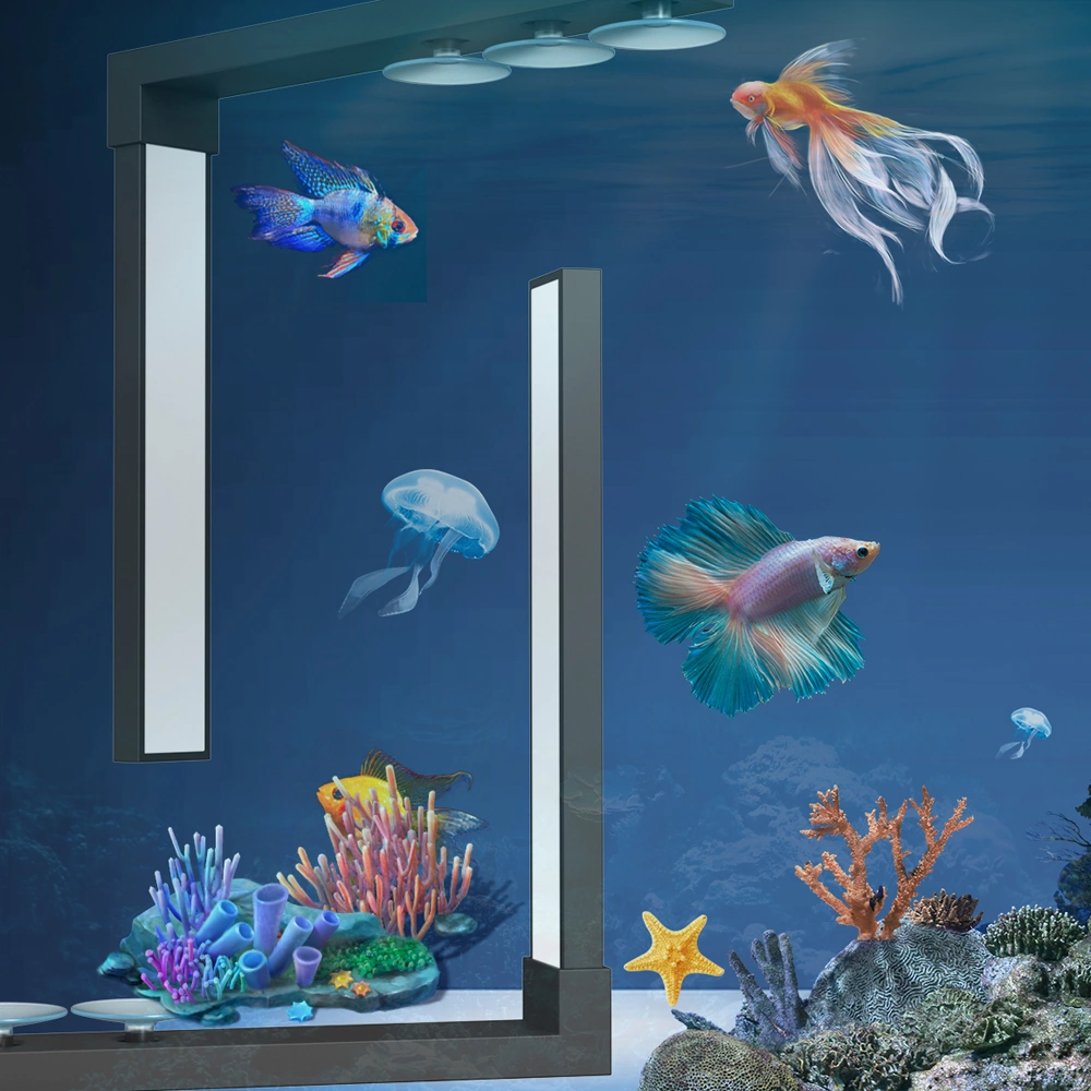 Youtek Masaüstü Akvaryum Led Işığı - Su Bitkileri Ve Balık Aydınlatması, 2 Mod Tuşlu Kontrol, 3 Süpürge Sabitleme, 5w Su Geçirmez Abs Işık Çok Renkli