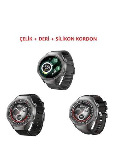 Kalobee SK40 Amoled 49 MM 3 Kordonlu Akıllı Saat (İthalatçı Garantili)
