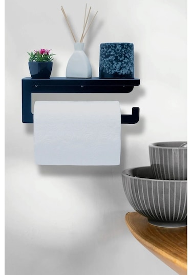 Dione Store Modern Metal 3'lü Set Raflı Banyo Havlu Askılığı Rulo Havlu Tuvalet Kağıtlık Banyo Organizer Krem