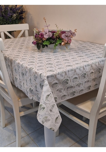 İthal Silinebilir Masa Örtüsü Kaymaz Tabanlı Pvc Muşamba Yeşil