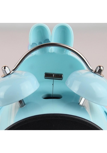 Analog Göstergeli Metal Tavşan Çalar Saat, Öğrenci Sırası Dekorasyonu B Diğer