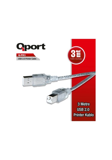 Qport Q-pr3 Usb 2.0 3m Prınter Kablosu