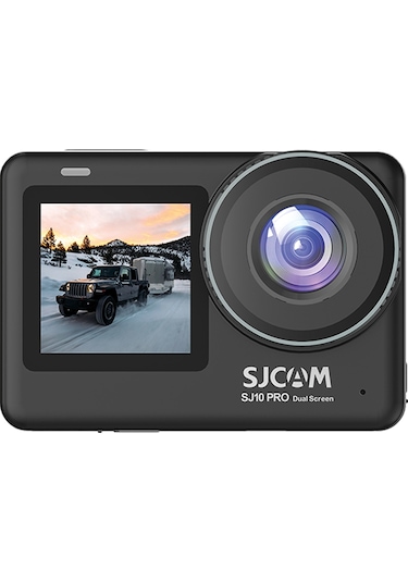 Sjcam SJ10 Pro Dual Screen 20MP 4K60 8X Dijital Zoom 154° 240FPS Kılıfsız 5M Dalış H.265 1300mAh Aksiyon Kamerası Siyah