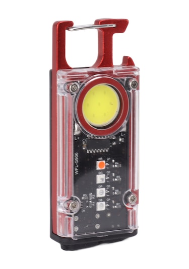 Kosona Cob Anahtar Zinciri İş Işığı 800 Lumens 8 Işık Modu Manyetik Usb Type-c Şarj Edilebilir Açıcı Ve Acil Işık Kırmızı Kırmızı