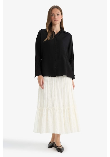 Defacto A Kesim Dantel Maxi Etek F6601ax25hser105 Ekru