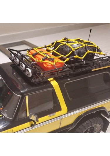 Hombey 1/10 Ölçekli Mini Çanta Seti, Axial Scx10 90046 90047 Trax4 Rr10 Araçları İçin Abs Malzeme Dekoratif Bagaj 3'lü Paket Turuncu Rengi