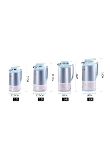 Padalink 1.0 Litrelik Mor Çelik Vakum Termos: Çay, Kahve, Su İçin Isı/sıcaklık Saklama, Ev Ve Cafe Kullanıma Uygun Mavi