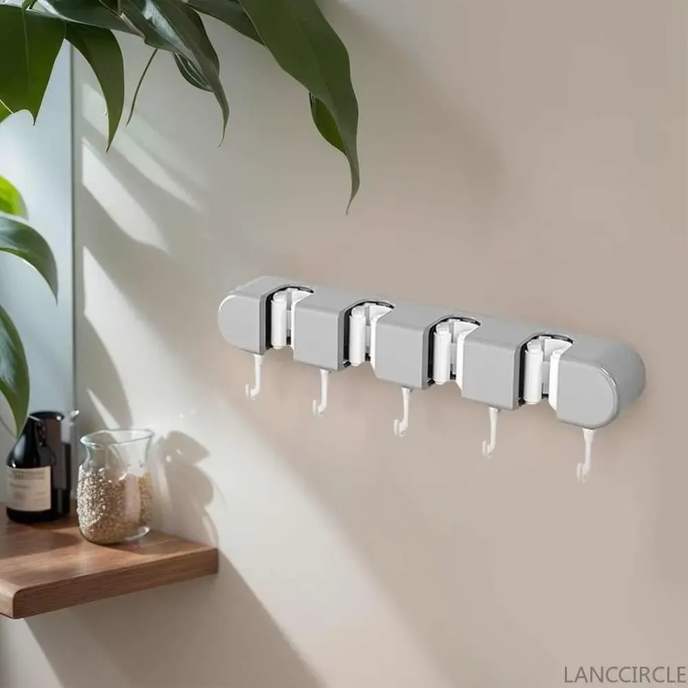 Konesam Plastik Temizlik Aleti Tutucu: Yüksek Yük Kapasitesi, Yer Tasarruflu Ve Organize Edici Tasarım Gri