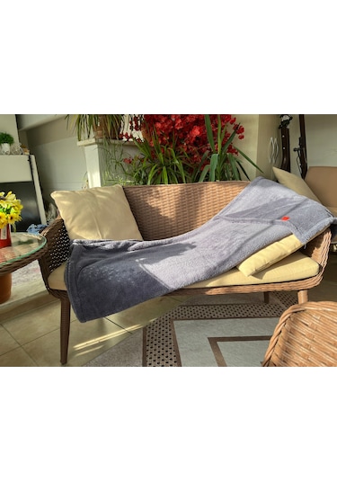 Wellsoft Tek Kişilik Battaniye 150x200 Antrasit