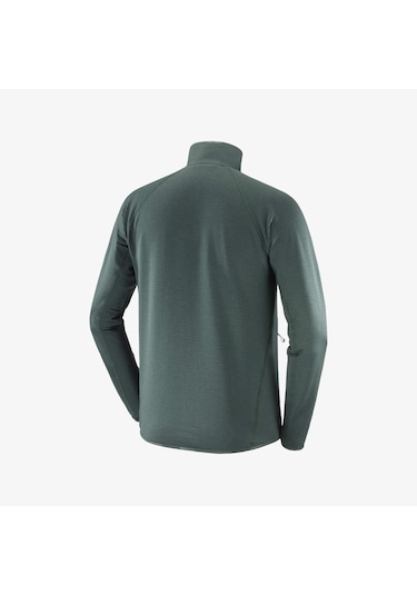 Salomon Essentıal Lıghtwarm Erkek Tam Fermuar Polar Green Gables Lc2706900 Yeşil