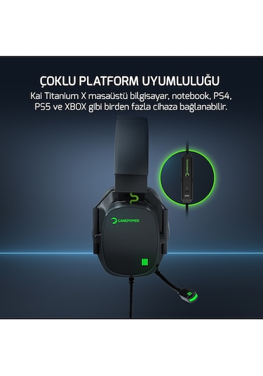 Gamepower Kai Titanium X Manyetik Pad RGB Oyuncu Kulaklığı