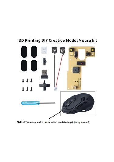 Gatherco Bambu Lab 3d Baskı Kablosuz Fare Dıy Yaratıcı Model 3d Yazıcı Parçaları Bilgisayar Parçaları