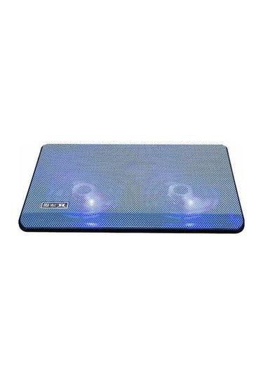 Novahub Yüksek Performanslı Çift Fanlı Dizüstü Soğutucu - 17 İnç Altı Usb Portlu Mavi Model