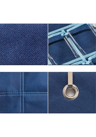 Cbtx 36 Cepli Temizle Asılı Kese Cep Telefonu Saklama Çantası Sınıf Takvimi Cep Tablosu Hesap Makinesi Tutacağı - Pembe