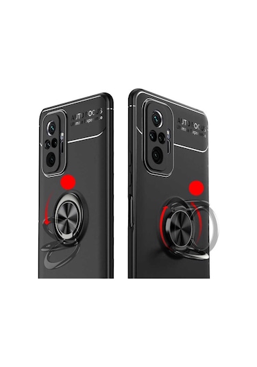 Xiaomi Redmi Note 10 Pro Kılıf Yüzüklü Magnetli Ravel Case