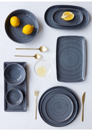 The Mia Noon Çerezlik 4lü Set Gri 10 Cm
