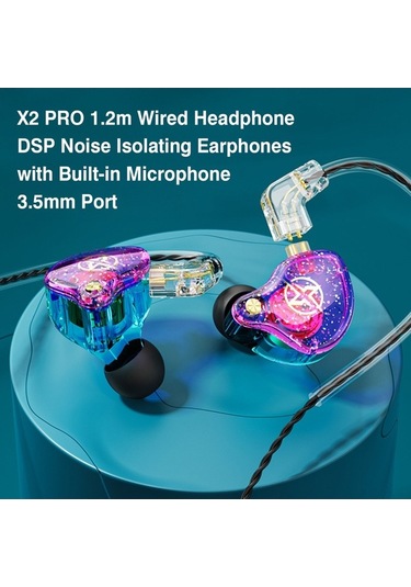 Willowhaven 3.5mm Kablolı X2 Pro Kulak İçi Kulaklık, 11mm Hoparlör, Dsp Gürültü Engelleme, Mikrofonlu Spor Bass Kulaklık Siyah X2 Pro