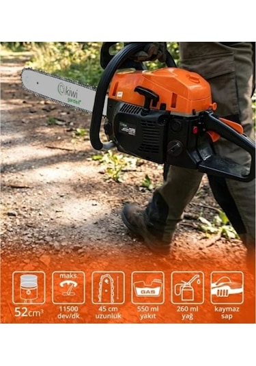 Kiwi Garden KGSW-7427 Benzin Motorlu Testere