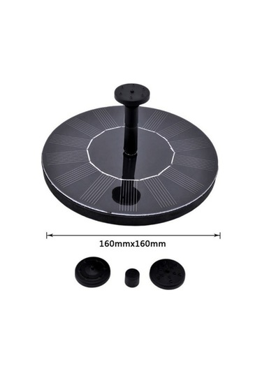 Bahçe Otomatik Güneş Yüzen Çeşme Şelalesi Siyah , Boyut:güneş Şelalesi