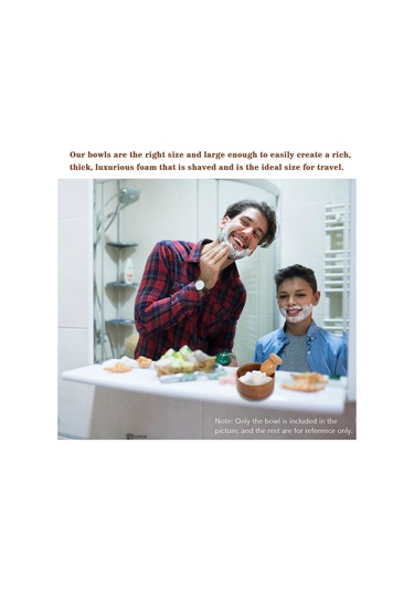 Moveevo Erkek Tıraş Sabunlu Ahşap Sakal Kabı - Güvenli & Pratik