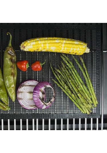 Hangfox Cam Fibre Kızaklı Islak Tutmayan Izgara Matı - 40x33cm Kahverengi Tekli - Isı Dayanıklı Yeniden Kullanılabilir Bbq Aksesuarı Çok Renkli