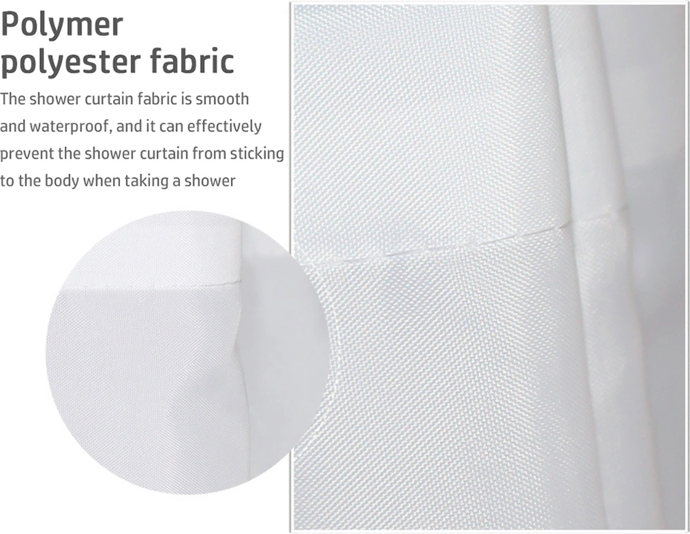 Youmex Beyaz Su Geçirmez Banyo Perdesi - 180x180 Cm, 12 Adet Kanca İle, Kalın Poliester Malzeme Beyaz
