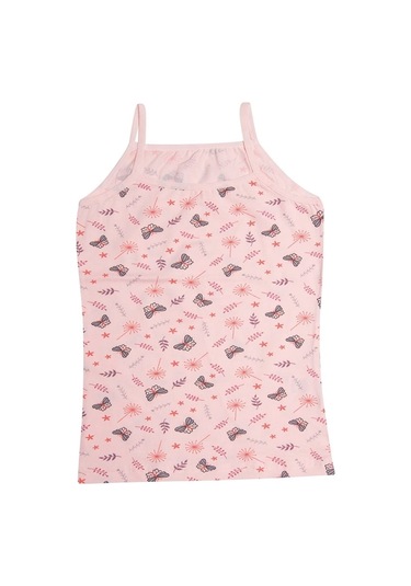 Kota 3405x12 Kız Çocuk 12'li Likralı İp Askılı Karışık Desen Atlet-renkli Asorti