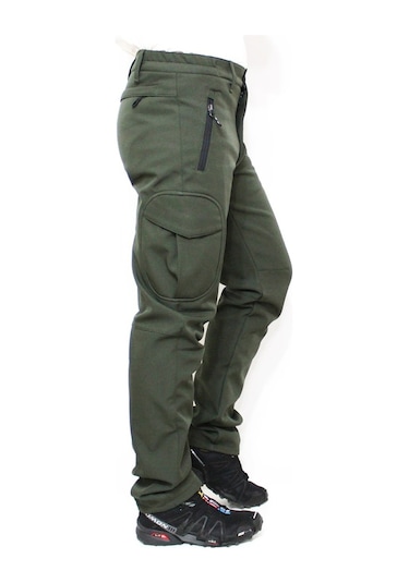 Mudwill Softshell Kargo Cepli Kışlık Pantolon-Haki