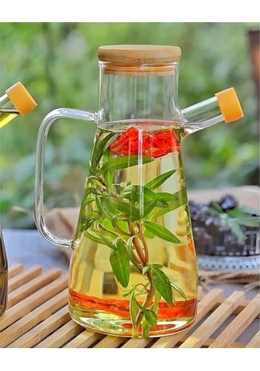 River World 900 Ml'lik Borosilikat Camdan Yağlık Sosluk Sirkelik Çok Renkli