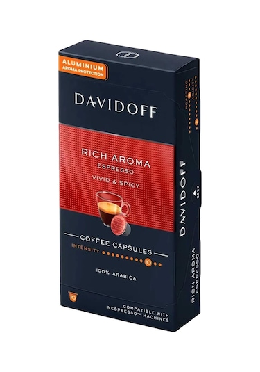 Davidoff Rich Aroma Espresso Vıvıd & Spıcy Kapsül Kahve 5 x 10'lu