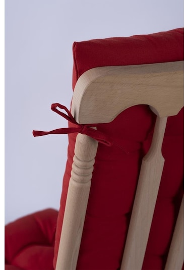 Lüx Sallanan Sandalye Minderi Selen Bağcıklı 120x50cm Sadece Minder Kırmızı