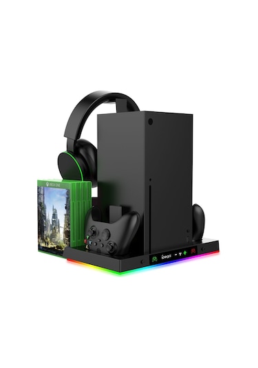 İpega Pg-xbx023s Xbox Series X Multi Fonksiyonel Rgb Işıklı Askılı Şarj İstasyonlu Soğutucu Stand